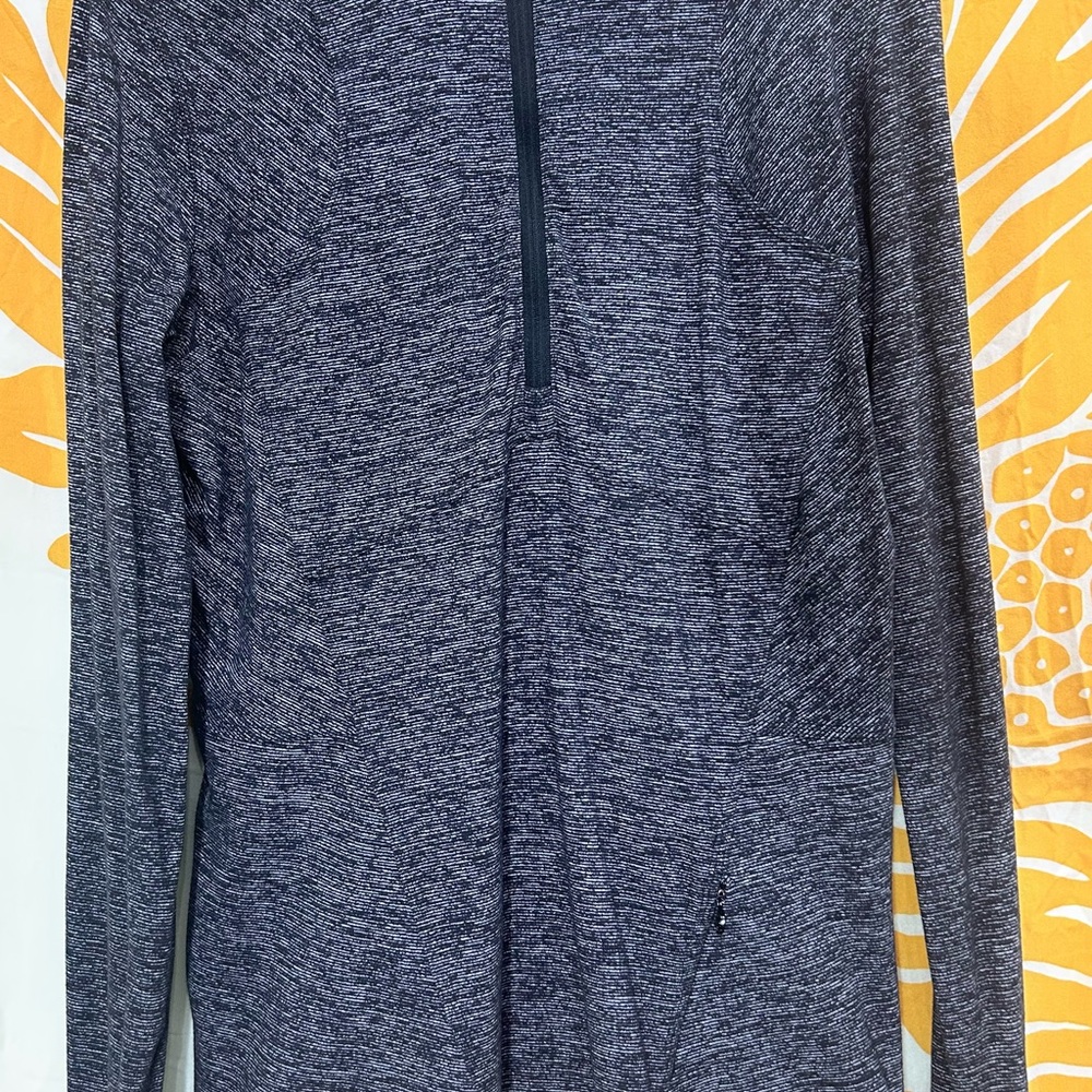 Lululemon Kanto Catch Me 1/2 Zip Pullover Jacket Running Gray Zip Pocket Size 10